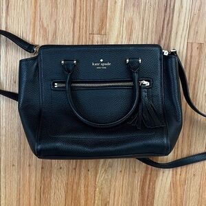 Kate Spade Black Pebbled Satchel